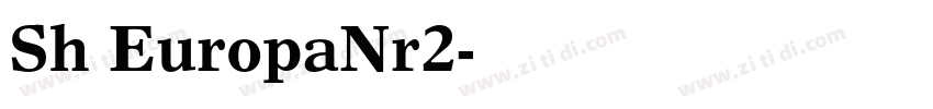 Sh EuropaNr2字体转换